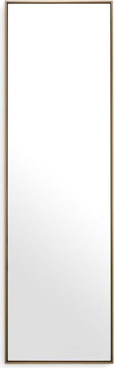 The appearance of Mirror Redondo Brushed Brass Finish 60 X 200 Cm designed by Eichholtz in the modern / contemporary interior design. This brass piece of furniture  was selected by 1StopBedrooms from Redondo Collection to add a touch of cosiness and style into your home. Sku: 115231. Product Type: Wall Mirror. Material: Brass. Image1