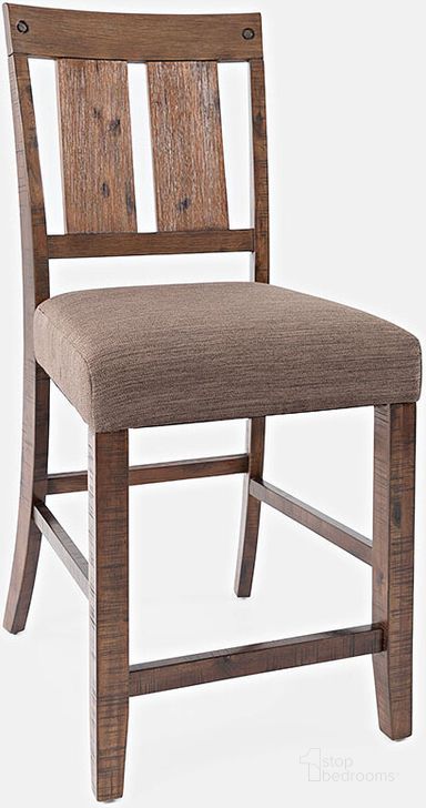 The appearance of Mission Viejo Distressed Counter Stool (Set Of 2) designed by Jofran in the rustic / southwestern interior design. This brown piece of furniture  was selected by 1StopBedrooms from Mission Viejo Collection to add a touch of cosiness and style into your home. Sku: 1966-BS425KD. Material: Wood. Product Type: Barstool. Image1