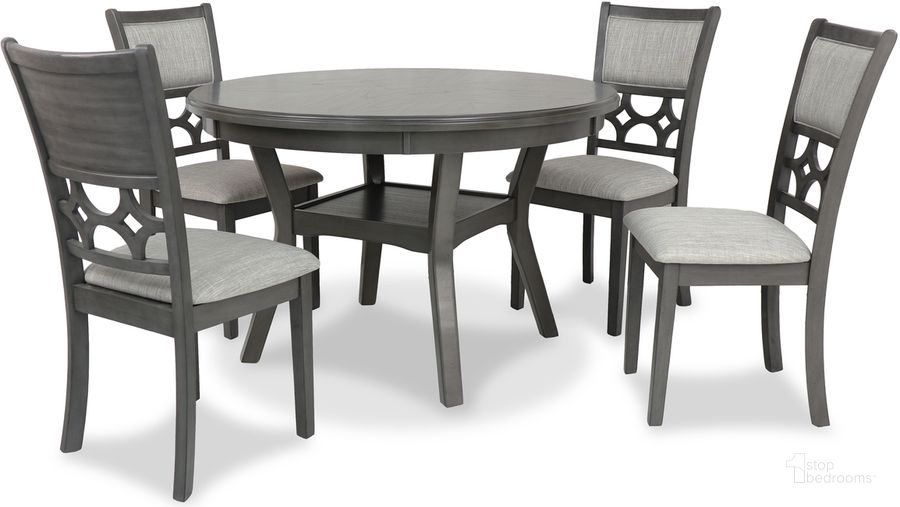 The appearance of Mitchell Gray 5 Piece Dining Room Set EC-BZVSWOJCII designed by New Classic in the  interior design. This gray piece of furniture  was selected by 1StopBedrooms from Mitchell Collection to add a touch of cosiness and style into your home. Sku: D1763-50S-GRY. Product Type: Dining Room Set. Image1