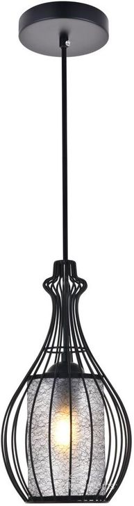 The appearance of Miya 1 Light Black Pendant designed by Elegant Lighting in the transitional interior design. This black piece of furniture  was selected by 1StopBedrooms from Miya Collection to add a touch of cosiness and style into your home. Sku: LD2419BK. Product Type: Pendant Lighting. Material: Iron. Image1