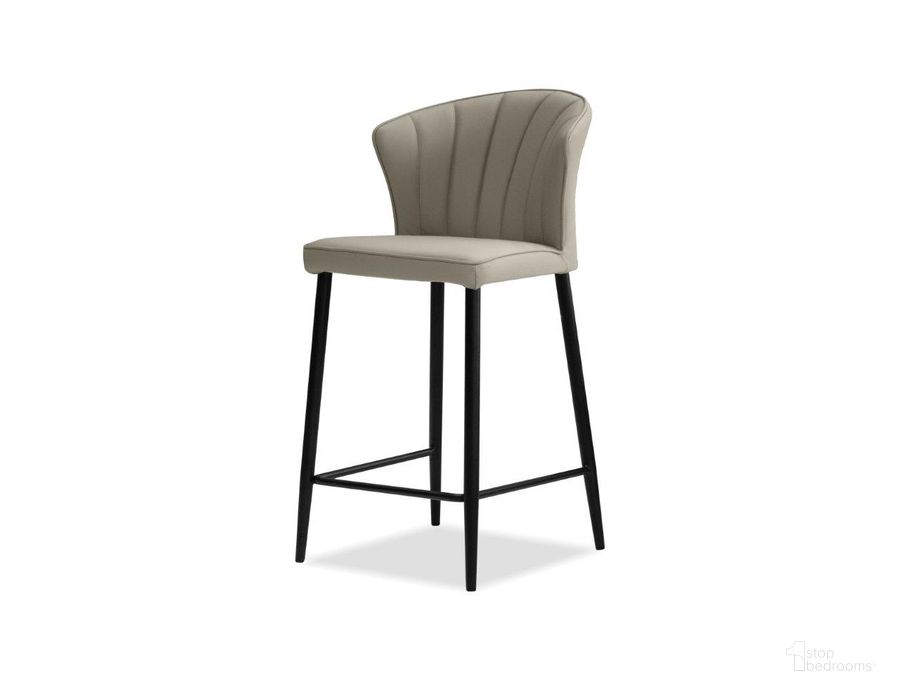 The appearance of Ariel Pewter Leather And Black Legs Counter Stool designed by Mobital in the modern / contemporary interior design. This pewter piece of furniture  was selected by 1StopBedrooms from Ariel Collection to add a touch of cosiness and style into your home. Sku: DCS-ARIE-PEWT-PCBLA. Material: Metal. Product Type: Barstool.