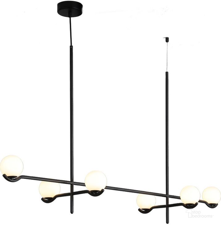 The appearance of Mobital Constellation Pendant Lamp ALPCONSMBLA designed by Mobital in the modern / contemporary interior design. This black piece of furniture  was selected by 1StopBedrooms from Constellation Collection to add a touch of cosiness and style into your home. Sku: ALP-CONS-MBLA-. Material: Glass. Product Type: Lamp. Image1
