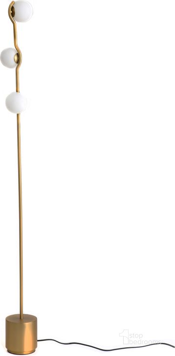The appearance of Mobital Pluto Floor Lamp ALFPLUTBRAS designed by Mobital in the modern / contemporary interior design. This brass piece of furniture  was selected by 1StopBedrooms from Pluto Collection to add a touch of cosiness and style into your home. Sku: ALF-PLUT-BRAS-. Material: Glass. Product Type: Floor Lamp. Image1