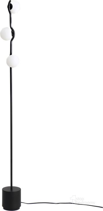 The appearance of Mobital Pluto Floor Lamp ALFPLUTMBLA designed by Mobital in the modern / contemporary interior design. This black piece of furniture  was selected by 1StopBedrooms from Pluto Collection to add a touch of cosiness and style into your home. Sku: ALF-PLUT-MBLA-. Material: Glass. Product Type: Floor Lamp. Image1