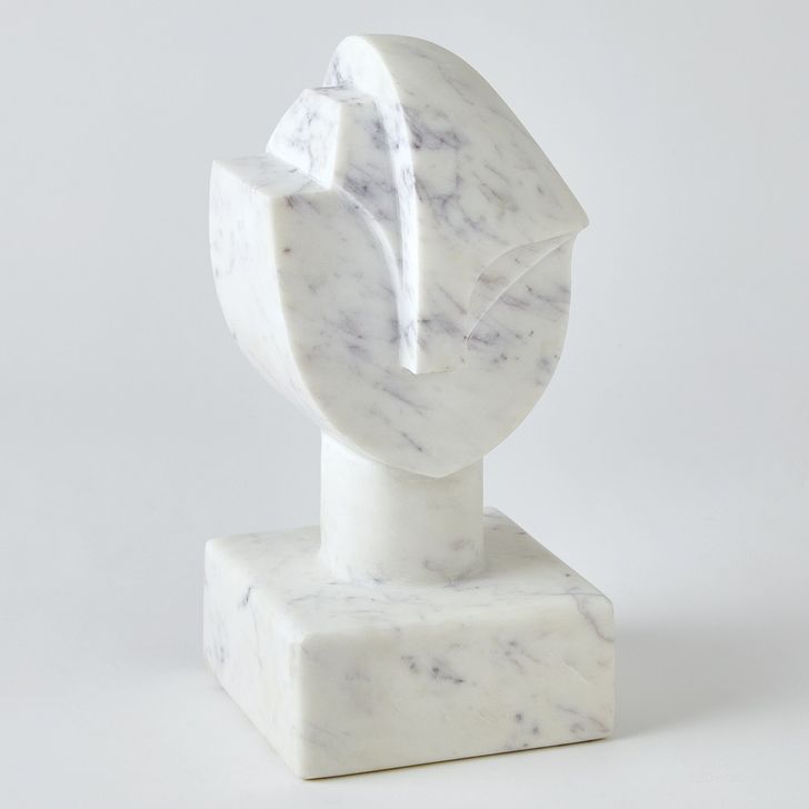 The appearance of Mod Marble Portrait Bust In White designed by Global Views in the modern / contemporary interior design. This white piece of furniture  was selected by 1StopBedrooms from Mod Collection to add a touch of cosiness and style into your home. Sku: 9.93751. Material: Marble. Product Type: Decorative Accessory. Image1