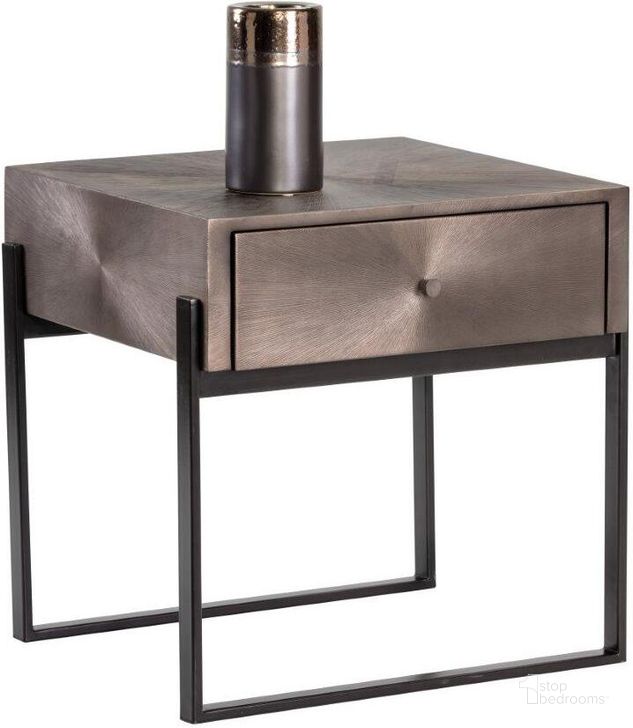 The appearance of Modena Brown Nightstand designed by Sunpan in the transitional interior design. This black and brown piece of furniture  was selected by 1StopBedrooms from Modena Collection to add a touch of cosiness and style into your home. Sku: 106021. Material: Steel. Product Type: Nightstand. Image1