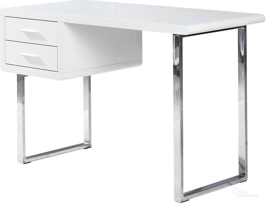 The appearance of Modern 2 Drawer Poplar Wood Computer Desk In White High Gloss designed by Best Master Furniture in the modern / contemporary interior design. This white piece of furniture  was selected by 1StopBedrooms from  to add a touch of cosiness and style into your home. Sku: BA102. Material: Wood. Product Type: Computer Desk.