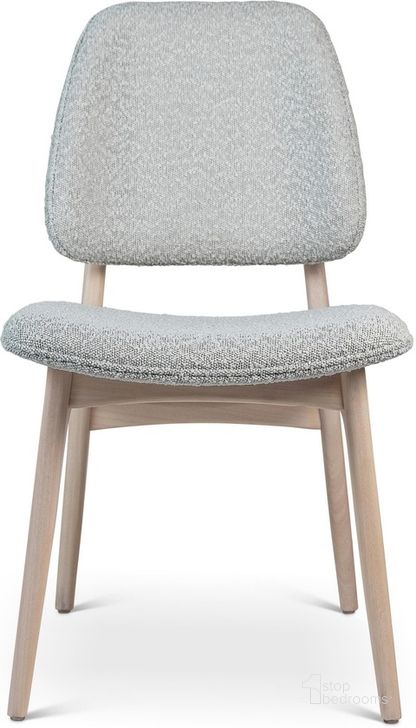The appearance of Modern Brazilian Ariel Side Chair In Boucle Crafted Glaze Upholstery and Nevoa Frame designed by Urbia in the modern / contemporary interior design. This light gray piece of furniture  was selected by 1StopBedrooms from Modern Brazilian Collection to add a touch of cosiness and style into your home. Sku: BSM-208001-04. Product Type: Side Chair. Material: Engineered Wood. Image1