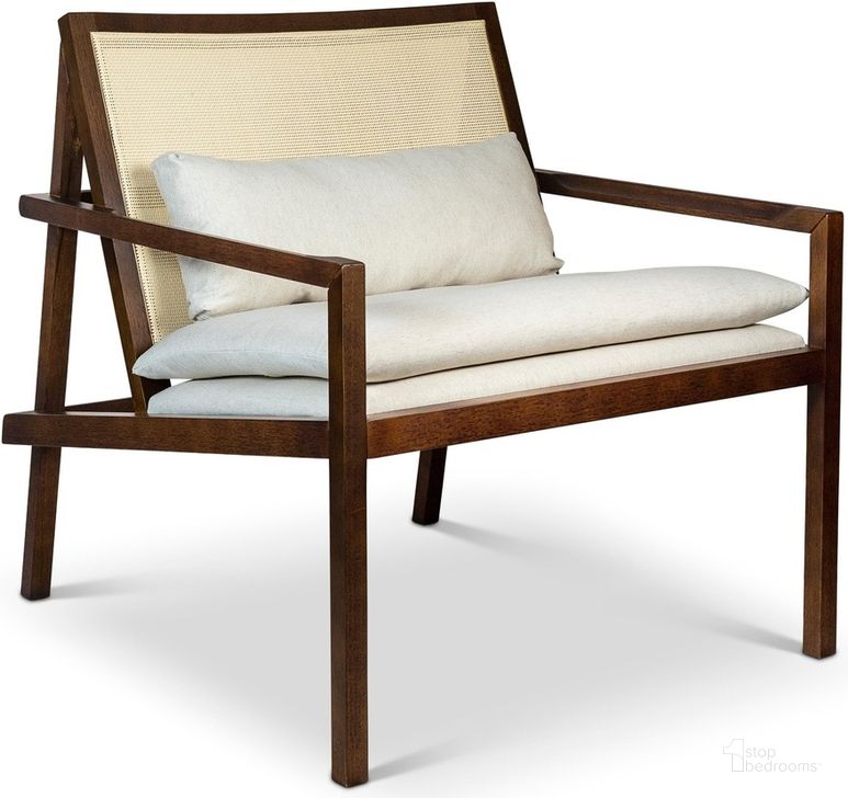 The appearance of Modern Brazilian Barra Cane Lounge Chair In Natural Upholstery, Neutral Brown Frame and Natural Cane Webbing designed by Urbia in the modern / contemporary interior design. This brown piece of furniture  was selected by 1StopBedrooms from Modern Brazilian Collection to add a touch of cosiness and style into your home. Sku: BMJ-72627-16. Product Type: Lounge Chair. Material: Engineered Wood. Image1