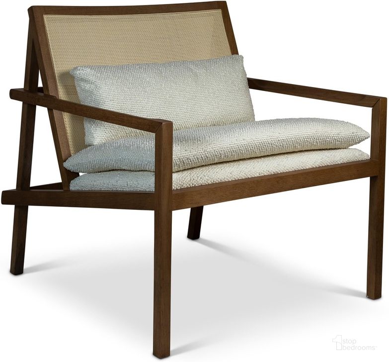 The appearance of Modern Brazilian Barra Cane Lounge Chair In Natural Upholstery, Pecan Frame and Natural Cane Webbing designed by Urbia in the modern / contemporary interior design. This natural piece of furniture  was selected by 1StopBedrooms from Modern Brazilian Collection to add a touch of cosiness and style into your home. Sku: BMJ-72627-14. Product Type: Lounge Chair. Material: Engineered Wood. Image1