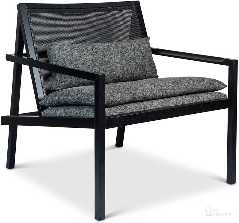 The appearance of Modern Brazilian Barra Cane Lounge Chair In Slate Upholstery, Black Frame and Black Cane Webbing designed by Urbia in the modern / contemporary interior design. This black and slate piece of furniture  was selected by 1StopBedrooms from Modern Brazilian Collection to add a touch of cosiness and style into your home. Sku: BMJ-72627-10. Product Type: Lounge Chair. Material: Engineered Wood. Image1