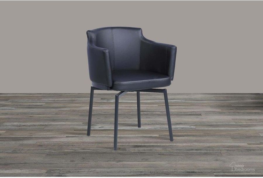 The appearance of Modern Club Arm Chair with Memory Swivel Set of 2 designed by Chintaly Imports in the modern / contemporary interior design. This matte black piece of furniture  was selected by 1StopBedrooms from  to add a touch of cosiness and style into your home. Sku: DEMI-AC-BLK. Product Type: Arm Chair. Image1