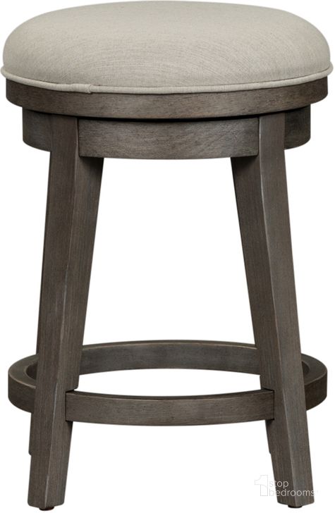The appearance of Modern Farmhouse Console Swivel Stool (Dusty Charcoal) designed by Liberty in the transitional interior design. This charcoal piece of furniture  was selected by 1StopBedrooms from Modern Farmhouse Collection to add a touch of cosiness and style into your home. Sku: 406-OT9003. Material: Wood. Product Type: Counter Height Chair. Image1