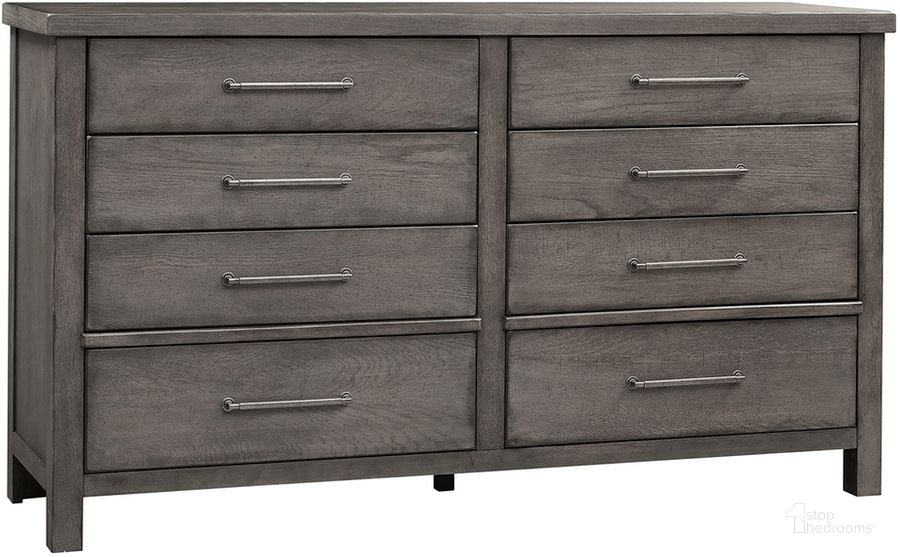 The appearance of Modern Farmhouse Distressed Dusty Charcoal 8 Drawer Dresser designed by Liberty in the country / farmhouse interior design. This brown piece of furniture  was selected by 1StopBedrooms from Modern Farmhouse Collection to add a touch of cosiness and style into your home. Sku: 406-BR31. Material: Wood. Product Type: Dresser. Image1