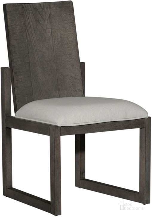 The appearance of Modern Farmhouse Distressed Dusty Charcoal Panel Back Side Chair Set of 2 designed by Liberty in the country / farmhouse interior design. This brown piece of furniture  was selected by 1StopBedrooms from Modern Farmhouse Collection to add a touch of cosiness and style into your home. Sku: 406-C1501S. Material: Wood. Product Type: Side Chair. Image1