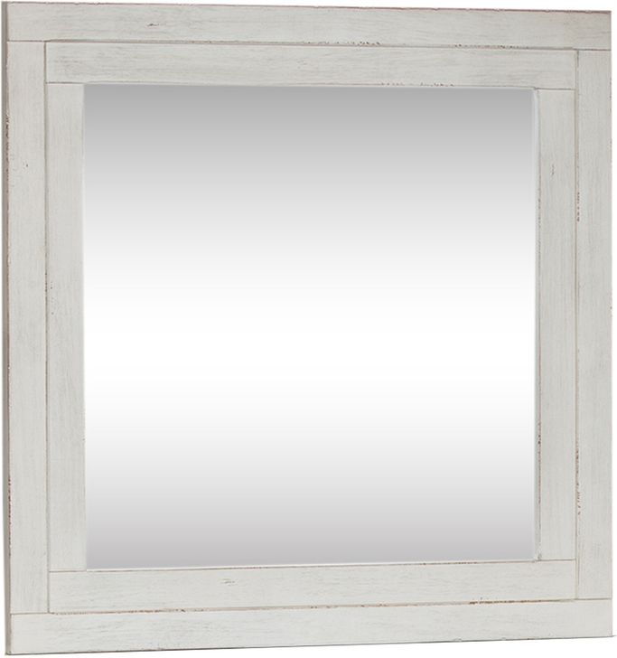 The appearance of Modern Farmhouse Mirror designed by Liberty in the country / farmhouse interior design. This white piece of furniture  was selected by 1StopBedrooms from Modern Farmhouse Collection to add a touch of cosiness and style into your home. Sku: 406W-BR51. Product Type: Mirror. Material: Wood Veneer. Image1