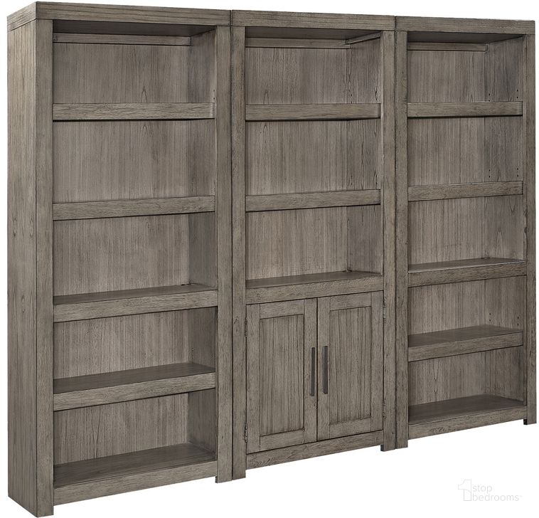 The appearance of Modern Loft Bookcases In Grey designed by Aspenhome in the modern / contemporary interior design. This grey piece of furniture  was selected by 1StopBedrooms from Modern Loft Collection to add a touch of cosiness and style into your home. Sku: IML-332-GRY;IML-333-GRY;IML-333-GRY. Material: Wood. Product Type: Bookcase. Image1