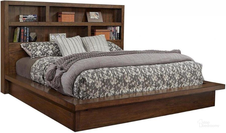 The appearance of Modern Loft California King Platform Bed In Dark Brown designed by Aspenhome in the modern / contemporary interior design. This dark brown piece of furniture  was selected by 1StopBedrooms from Modern Loft Collection to add a touch of cosiness and style into your home. Sku: IML-477-BRN;IML-474-BRN;IML-476-BRN. Bed Type: Platform Bed. Material: Wood. Product Type: Platform Bed. Bed Size: California King. Image1