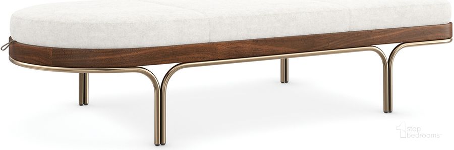 The appearance of Modern Principles Rhythm Chaise In Natural Walnut designed by Caracole in the modern / contemporary interior design. This natural walnut piece of furniture  was selected by 1StopBedrooms from Modern Principles Collection to add a touch of cosiness and style into your home. Sku: M140-022-071-A. Material: Metal. Product Type: Chaise. Image1