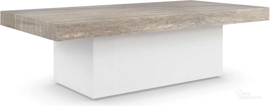 The appearance of Modern Principles Unity Cocktail Table In Textured designed by Caracole in the modern / contemporary interior design. This textured piece of furniture  was selected by 1StopBedrooms from Modern Principles Collection to add a touch of cosiness and style into your home. Sku: M141-022-403B;M141-022-403T. Material: Wood. Product Type: Cocktail Table. Image1