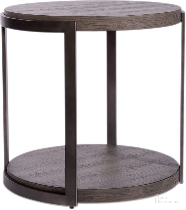 The appearance of Modern View Round End Table designed by Liberty in the modern / contemporary interior design. This gray piece of furniture  was selected by 1StopBedrooms from Modern View Collection to add a touch of cosiness and style into your home. Sku: 960-OT1020. Material: Metal. Product Type: End Table. Image1