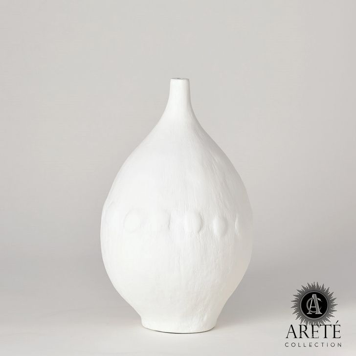 The appearance of Modernist Vase In White Plaster designed by Global Views in the modern / contemporary interior design. This white piece of furniture  was selected by 1StopBedrooms from Modernist Collection to add a touch of cosiness and style into your home. Sku: AC7.70007. Product Type: Vase. Image1