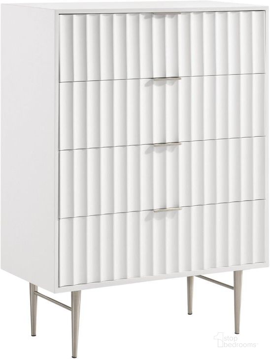The appearance of Modernist White Gloss Chest 802White-CH designed by Meridian in the modern / contemporary interior design. This white gloss piece of furniture  was selected by 1StopBedrooms from Modernist Collection to add a touch of cosiness and style into your home. Sku: 802White-CH. Material: Steel. Product Type: Chest. Image1