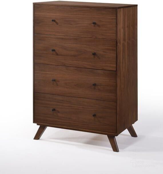 The appearance of Modrest Addison Mid-Century Modern Walnut Chest designed by VIG Furniture in the modern / contemporary interior design. This walnut piece of furniture  was selected by 1StopBedrooms from Modrest Addison Collection to add a touch of cosiness and style into your home. Sku: VGMABR-38-CHEST. Material: Wood. Product Type: Chest. Image1