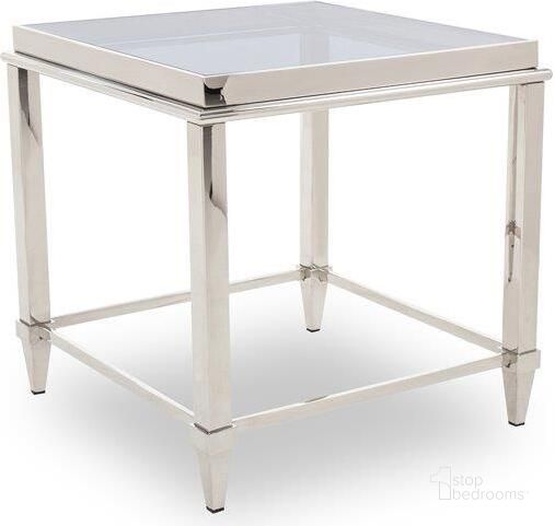 The appearance of Modrest Agar Modern Glass And Stainless Steel End Table designed by VIG Furniture in the modern / contemporary interior design. This stainless steel piece of furniture  was selected by 1StopBedrooms from Modrest Agar Collection to add a touch of cosiness and style into your home. Sku: VGHB235B. Product Type: End Table. Material: Stainless Steel. Image1