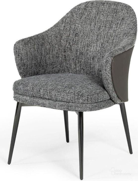 The appearance of Modrest Cora Modern Grey Fabric And Leatherette Dining Chair designed by VIG Furniture in the modern / contemporary interior design. This grey piece of furniture  was selected by 1StopBedrooms from Modrest Collection to add a touch of cosiness and style into your home. Sku: VGCSCH-19005-GRY-DC. Material: Leather. Product Type: Dining Chair. Image1