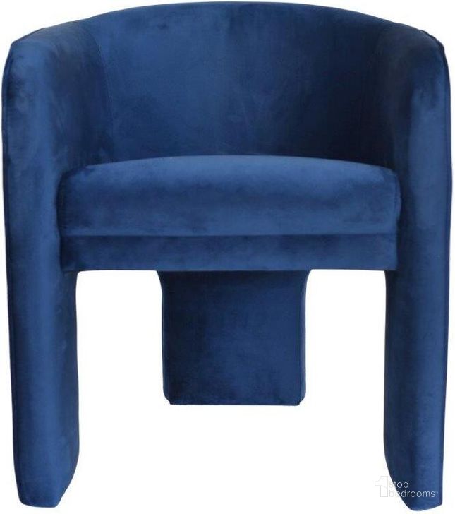 The appearance of Modrest Kyle Modern Blue Velvet Accent Chair designed by VIG Furniture in the modern / contemporary interior design. This blue piece of furniture  was selected by 1StopBedrooms from Modrest Kyle Collection to add a touch of cosiness and style into your home. Sku: VGRHAC-235-BL-CH. Product Type: Accent Chair. Material: Velvet. Image1
