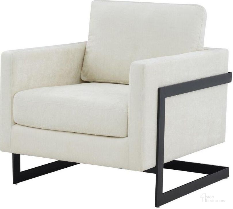 The appearance of Modrest Prince Contemporary Cream And Black Fabric Accent Chair designed by VIG Furniture in the modern / contemporary interior design. This white piece of furniture  was selected by 1StopBedrooms from Modrest Prince Collection to add a touch of cosiness and style into your home. Sku: VGRHRHS-AC-257-WHT-CH. Material: Fabric. Product Type: Accent Chair. Image1