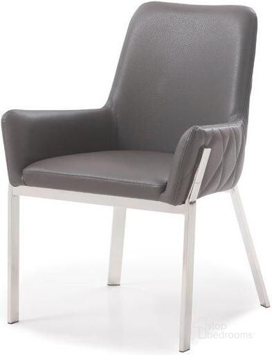 The appearance of Modrest Robin Modern Grey Bonded Leather Dining Chair designed by VIG Furniture in the modern / contemporary interior design. This grey piece of furniture  was selected by 1StopBedrooms from Modrest Robin Collection to add a touch of cosiness and style into your home. Sku: VGVCB8366-GRY. Material: Leather. Product Type: Dining Chair. Image1