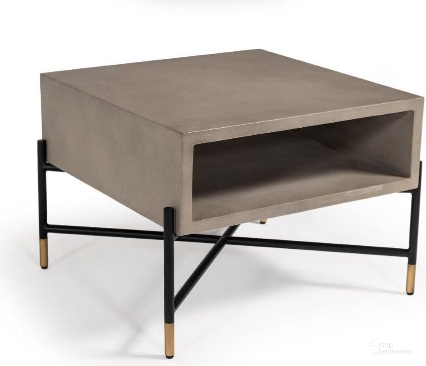 The appearance of Modrest Walker Modern Concrete And Metal Coffee Table designed by VIG Furniture in the modern / contemporary interior design. This grey piece of furniture  was selected by 1StopBedrooms from Modrest Walker Collection to add a touch of cosiness and style into your home. Sku: VGLBROKY-CF63. Material: Metal. Product Type: Coffee Table. Image1