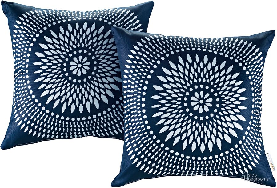 The appearance of Modway Cartouche Two Piece Outdoor Patio Pillow Set designed by Modway in the modern / contemporary interior design. This cartouche piece of furniture  was selected by 1StopBedrooms from Modway Collection to add a touch of cosiness and style into your home. Sku: EEI-2401-CAR. Material: Polyester. Product Type: Outdoor Pillow. Image1