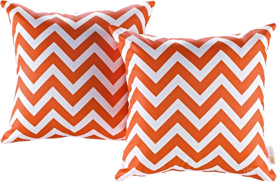 The appearance of Modway Chevron Two Piece Outdoor Patio Pillow Set designed by Modway in the modern / contemporary interior design. This chevron piece of furniture  was selected by 1StopBedrooms from Modway Collection to add a touch of cosiness and style into your home. Sku: EEI-2401-CHE. Material: Polyester. Product Type: Outdoor Pillow. Image1