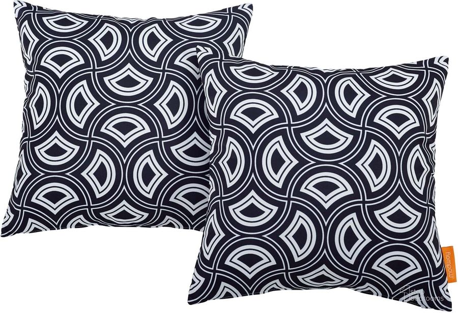 The appearance of Modway Mask Two Piece Outdoor Patio Pillow Set designed by Modway in the modern / contemporary interior design. This mask piece of furniture  was selected by 1StopBedrooms from Modway Collection to add a touch of cosiness and style into your home. Sku: EEI-2401-MAS. Material: Polyester. Product Type: Outdoor Pillow. Image1