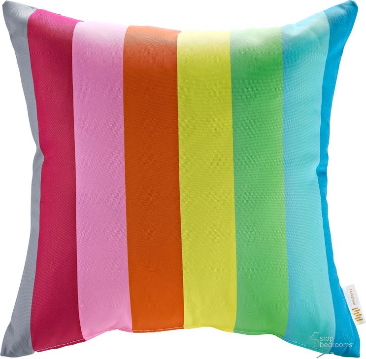 The appearance of Modway Rainbow Outdoor Patio Single Pillow designed by Modway in the modern / contemporary interior design. This rainbow piece of furniture  was selected by 1StopBedrooms from Modway Collection to add a touch of cosiness and style into your home. Sku: EEI-2156-RAN. Material: Polyester. Product Type: Outdoor Pillow. Image1