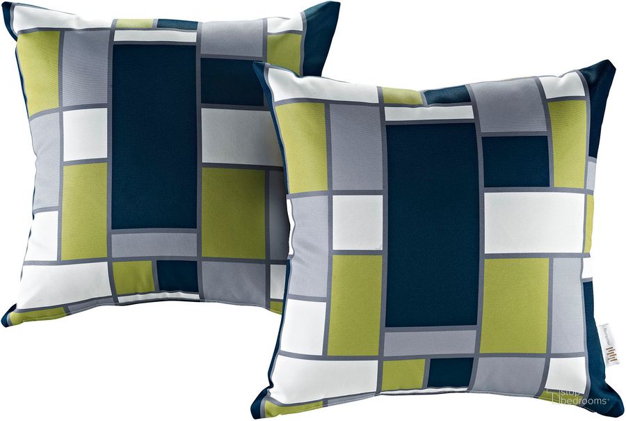 The appearance of Modway Rectangle Two Piece Outdoor Patio Pillow Set designed by Modway in the modern / contemporary interior design. This rectangle piece of furniture  was selected by 1StopBedrooms from Modway Collection to add a touch of cosiness and style into your home. Sku: EEI-2401-REC. Material: Polyester. Product Type: Outdoor Pillow. Image1