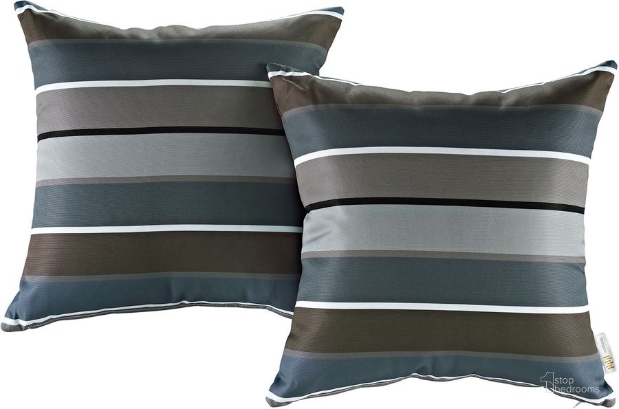 The appearance of Modway Stripe Two Piece Outdoor Patio Pillow Set designed by Modway in the modern / contemporary interior design. This stripe piece of furniture  was selected by 1StopBedrooms from Modway Collection to add a touch of cosiness and style into your home. Sku: EEI-2401-STR. Material: Polyester. Product Type: Outdoor Pillow. Image1