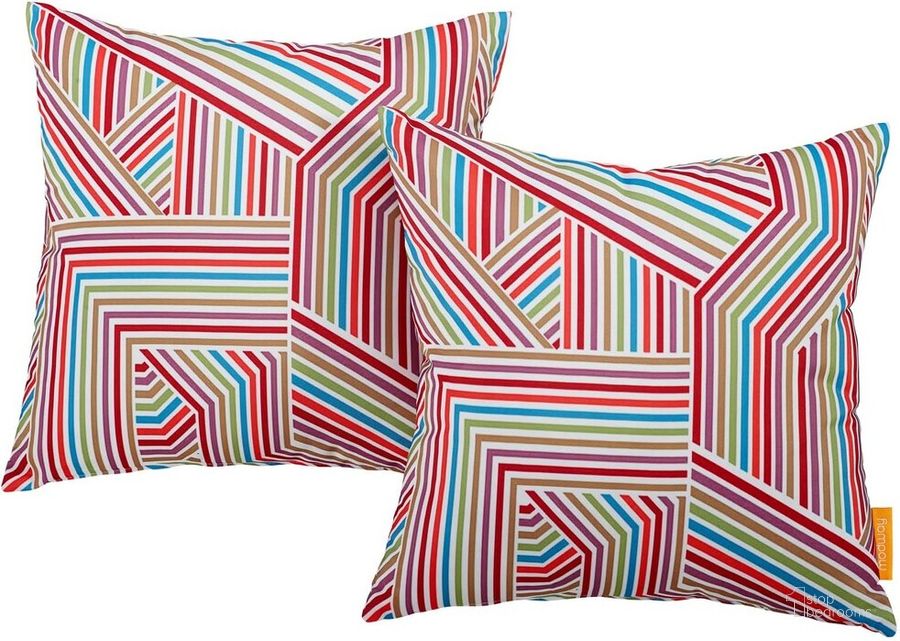 The appearance of Modway 2-Piece Outdoor Patio Pillow Set In Tapestry designed by Modway in the modern / contemporary interior design. This tapestry piece of furniture  was selected by 1StopBedrooms from Modway Collection to add a touch of cosiness and style into your home. Sku: EEI-2401-TAP. Material: Polyester. Product Type: Outdoor Accessory. Image1