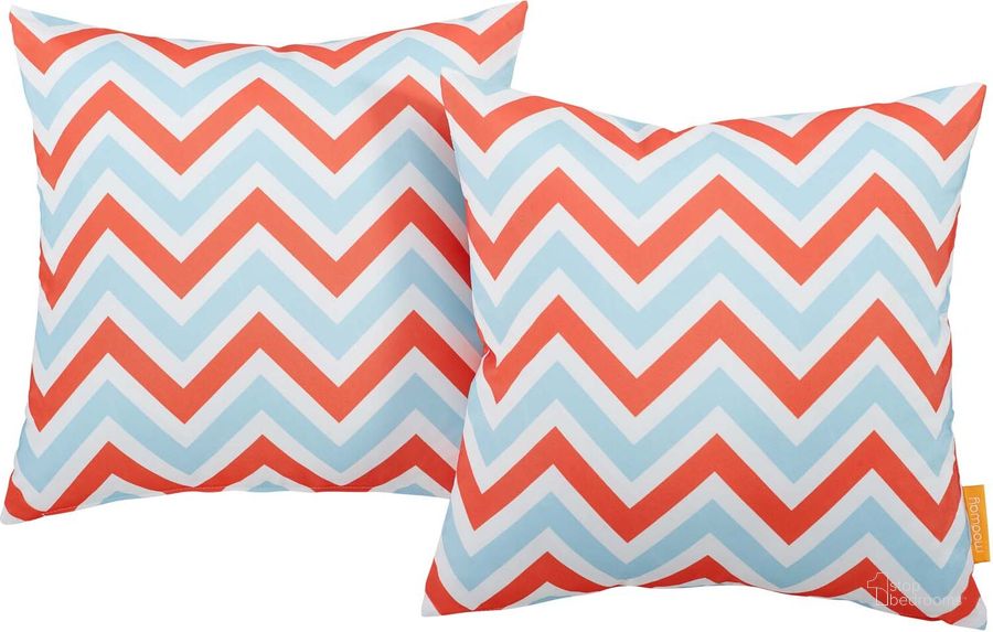 The appearance of Modway Zig Zag Two Piece Outdoor Patio Pillow Set designed by Modway in the modern / contemporary interior design. This zig zag piece of furniture  was selected by 1StopBedrooms from Modway Collection to add a touch of cosiness and style into your home. Sku: EEI-2401-ZIG. Material: Polyester. Product Type: Outdoor Pillow. Image1