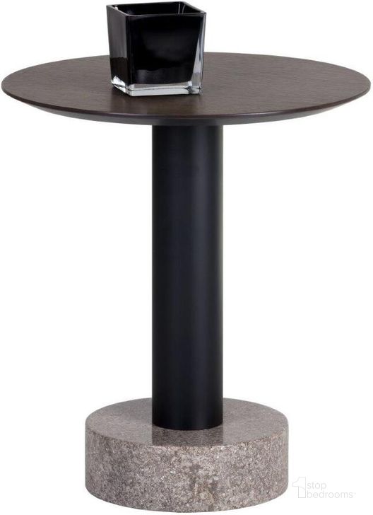 The appearance of Monaco End Table - Black - Light Grey Marble / Raw Umber designed by Sunpan in the modern / contemporary interior design. This brown piece of furniture  was selected by 1StopBedrooms from Artezia Collection to add a touch of cosiness and style into your home. Sku: 104630. Material: Marble. Product Type: End Table. Image1