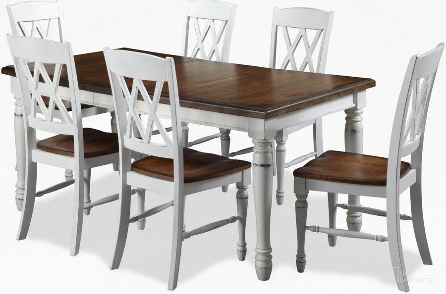 The appearance of Monarch Off White 7 Piece Dining Set designed by Homestyles in the traditional interior design. This off white piece of furniture  was selected by 1StopBedrooms from Monarch Collection to add a touch of cosiness and style into your home. Sku: 5020-31;5020-80;5020-80;5020-80. Material: Wood. Product Type: Dining Room Set. Image1
