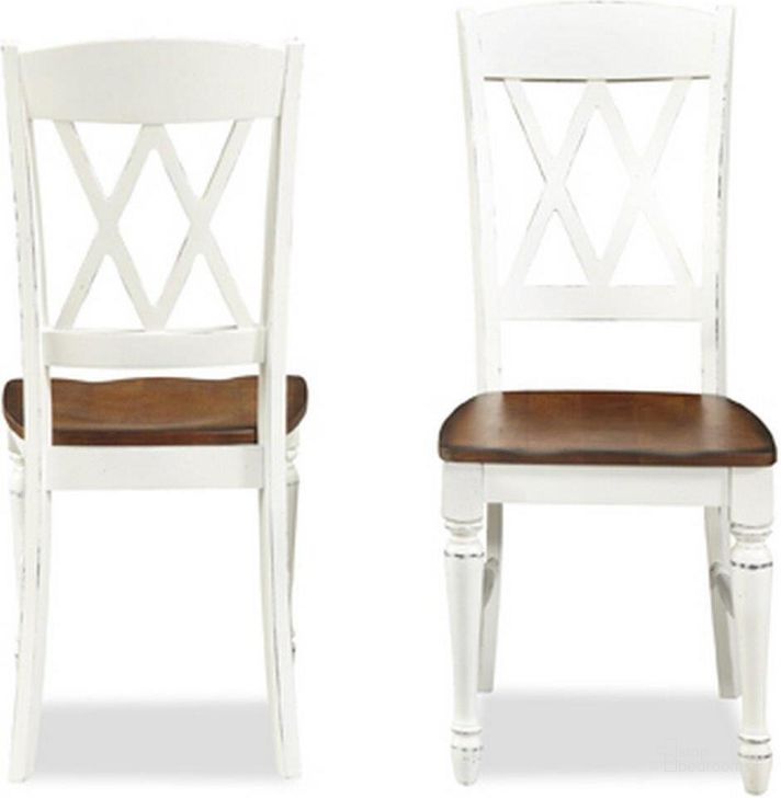 The appearance of Monarch Off White Dining Chair Pair designed by Homestyles in the traditional interior design. This off white piece of furniture  was selected by 1StopBedrooms from Monarch Collection to add a touch of cosiness and style into your home. Sku: 5020-80. Material: Wood. Product Type: Dining Chair. Image1