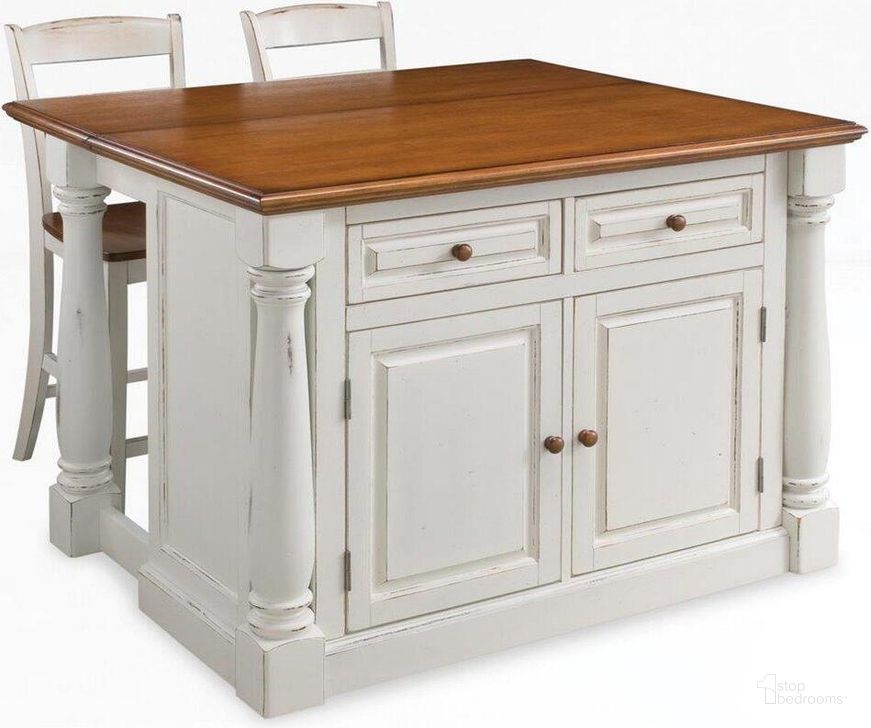 The appearance of Monarch Off White Kitchen Island Set 5020-948 designed by Homestyles in the traditional interior design. This off white piece of furniture  was selected by 1StopBedrooms from Monarch Collection to add a touch of cosiness and style into your home. Sku: 5008-943;5020-941;5020-942;5020-89;5020-89. Material: Wood. Product Type: Kitchen Islands and Serving Cart. Image1