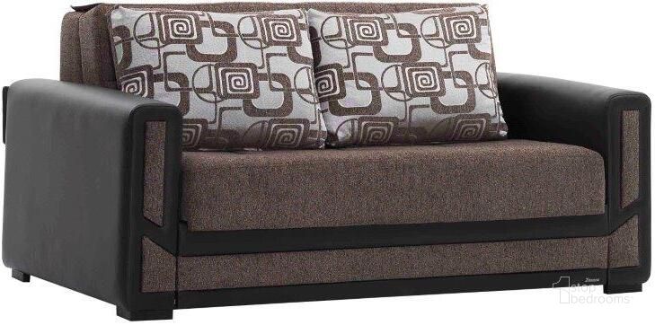 The appearance of Mondomax Upholstered Convertible Loveseat with Storage In Brown designed by Casamode in the modern / contemporary interior design. This brown piece of furniture  was selected by 1StopBedrooms from Mondomax Collection to add a touch of cosiness and style into your home. Sku: MDX-LS-BN. Product Type: Loveseat. Material: Chenille. Image1