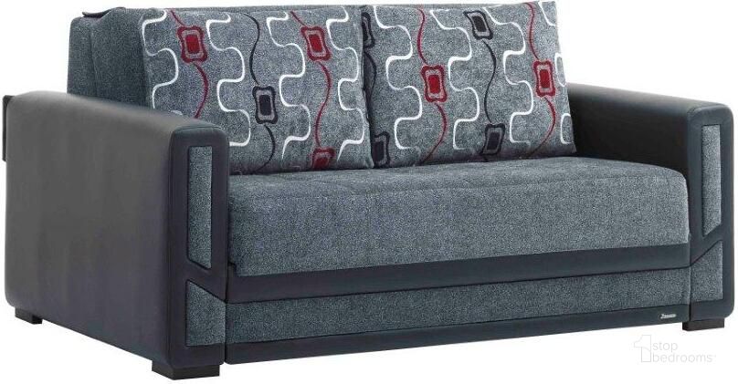 The appearance of Mondomax Upholstered Convertible Loveseat with Storage In Gray designed by Casamode in the modern / contemporary interior design. This gray piece of furniture  was selected by 1StopBedrooms from Mondomax Collection to add a touch of cosiness and style into your home. Sku: MDX-LS-GY. Product Type: Loveseat. Material: Chenille. Image1