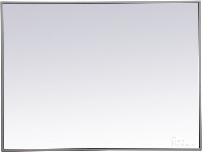 The appearance of Monet Grey Rectangle Mirror MR42736GR designed by Elegant Lighting in the transitional interior design. This grey piece of furniture  was selected by 1StopBedrooms from Monet Collection to add a touch of cosiness and style into your home. Sku: MR42736GR. Material: Metal. Product Type: Mirror. Image1