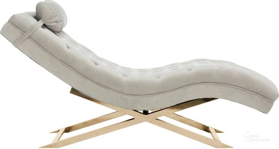 The appearance of Monroe Grey Chaise with Headrest Pillow FOX6286E designed by Safavieh in the modern / contemporary interior design. This gray piece of furniture  was selected by 1StopBedrooms from Monroe Collection to add a touch of cosiness and style into your home. Sku: FOX6286E. Product Type: Chaise. Material: Iron. Image1